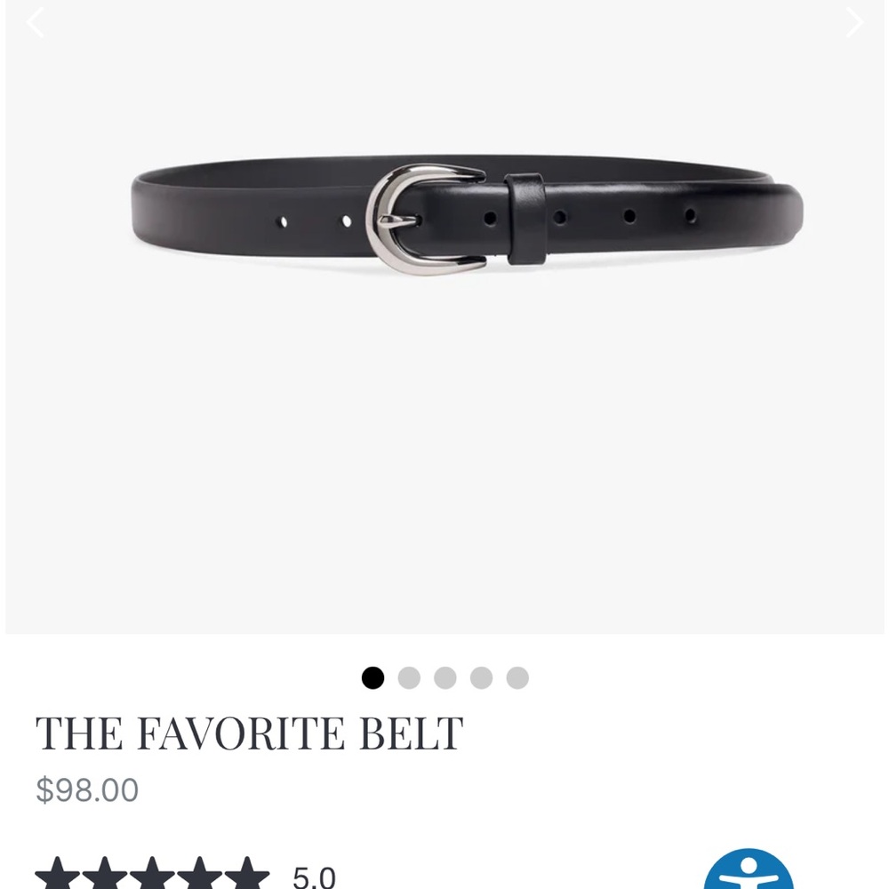 Favorite Daughter Classic Black Belt with Silver Buckle
